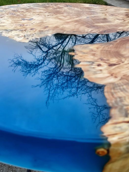 Stolik kawowy żywica loft ława  czeczota