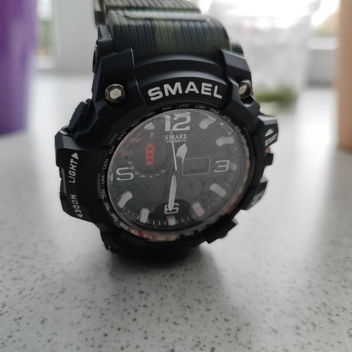 Zegarek Smael pasek moro militarny duża tarcza