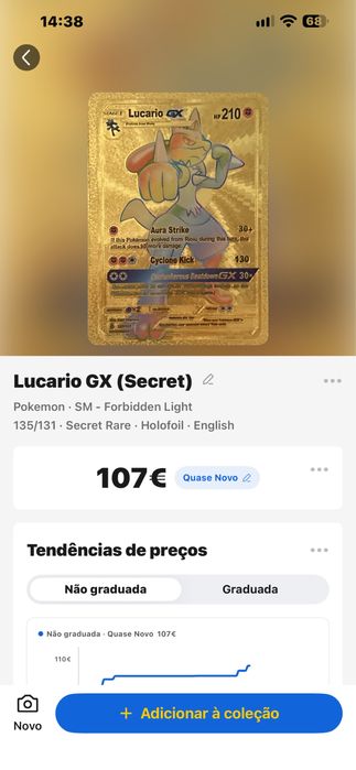Carta pokemon colecao