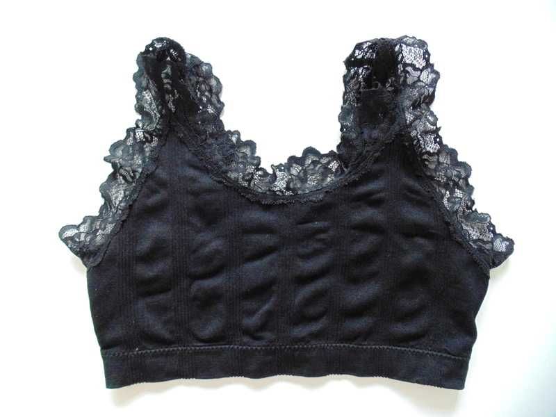 Matalan Retail nowy czarny wciągany miękki biustonosz M