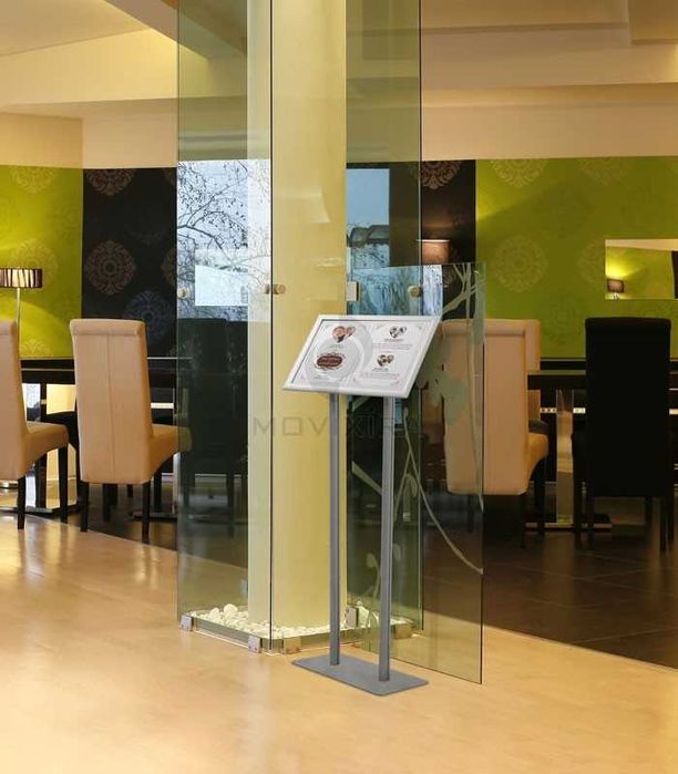 Cavalete em madeira e ardósia com 510L*900A*480P