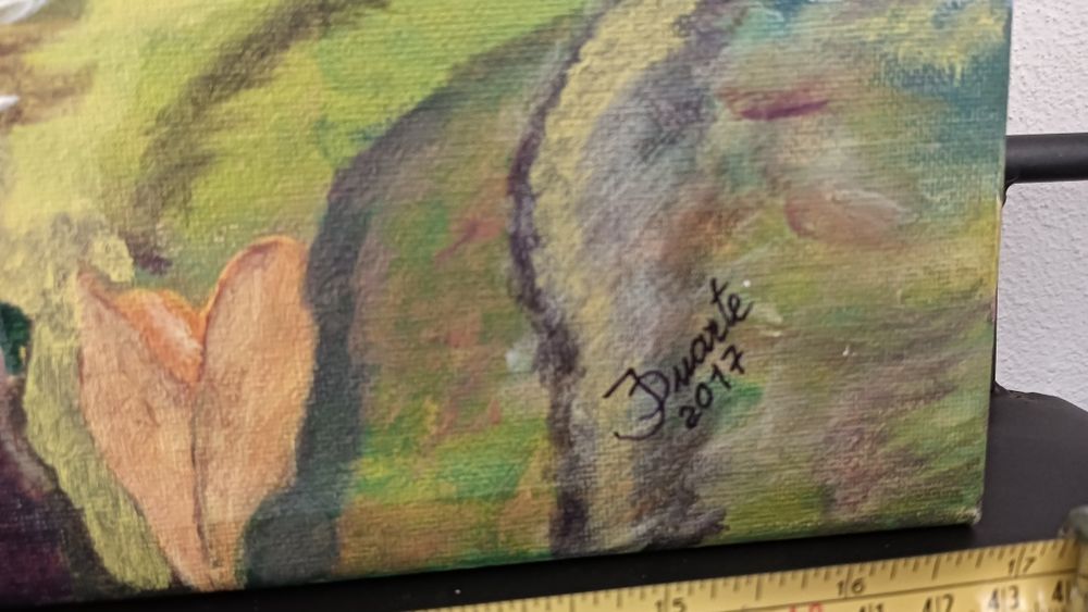 Tela abstrata em pastel 43x32