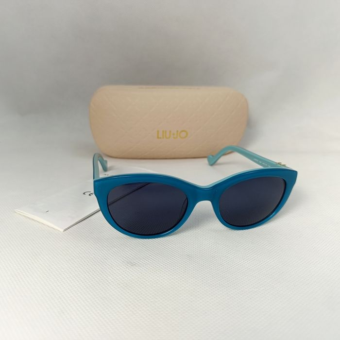 liu jo okulary przeciwsłoneczne dziecięce nastolatek niebieskie nowe