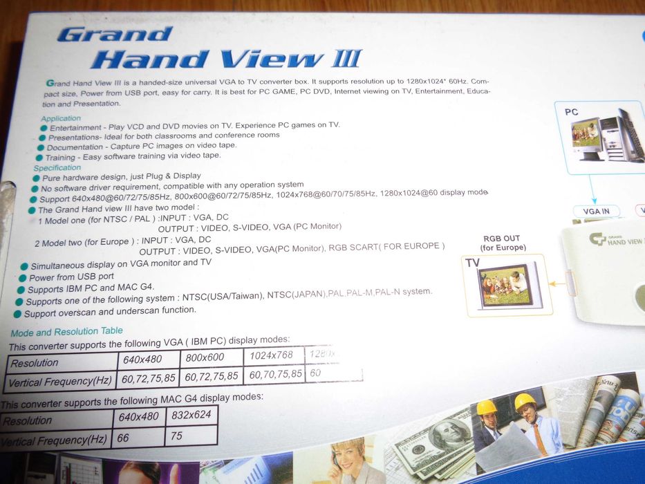 Grand Hand View III Konwerter Obrazu PC VGA TV