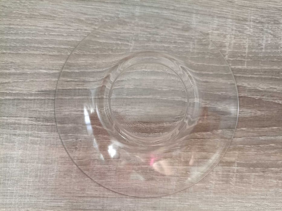 Mały talerzyk spodek 14 cm szklany przezroczysty Talerzyki