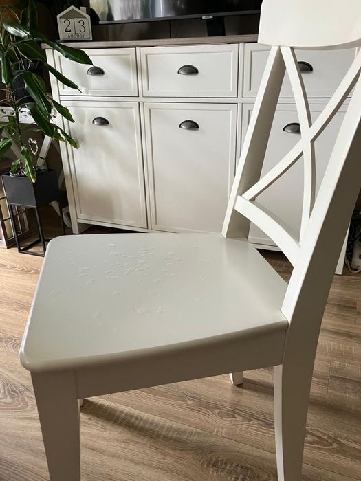 Krzesła Ikea Ingolf białe drewniane 6 sztuk