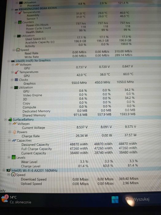 Surface Pro 7+ 1960 i5-1135G7 16GB RAM 256GB SSD