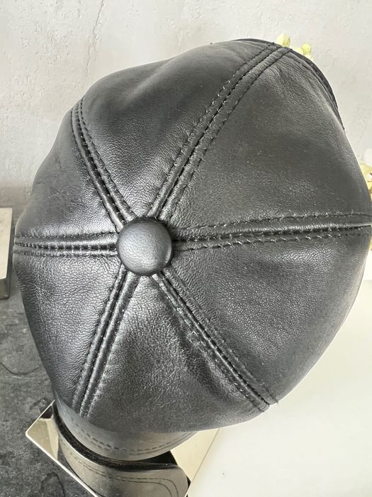 Czapka z daszkiem philipp plein skóra naturalna