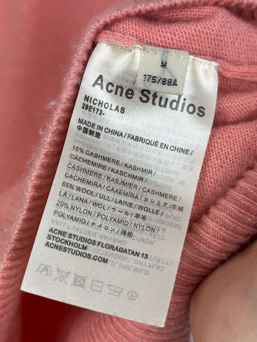 Sweter wełniany Acne Studios Nicholas; kaszmir i wełna