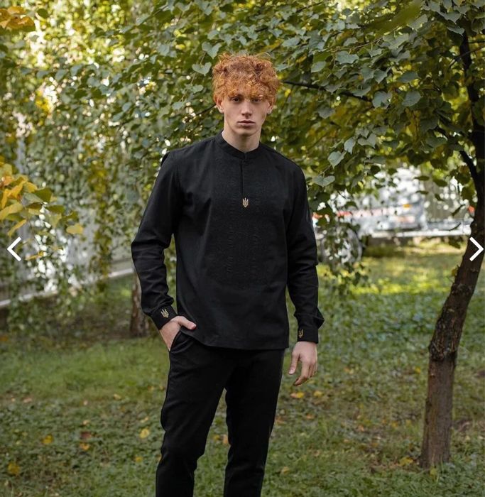 Чоловіча стильна вишита сорочка, вишиванка