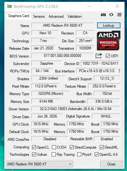 Rx 5600xt sapphire pulse
