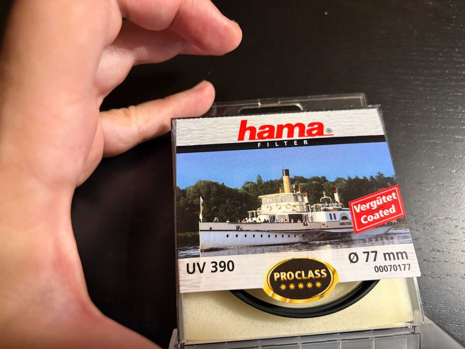 Filtro Hama UV-390 77mm Coated ProClass – Novo