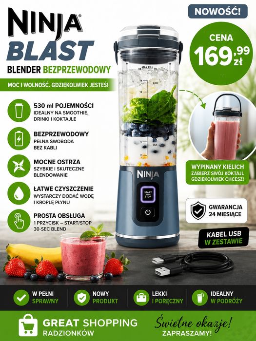 Blender bezprzewodowy Ninja