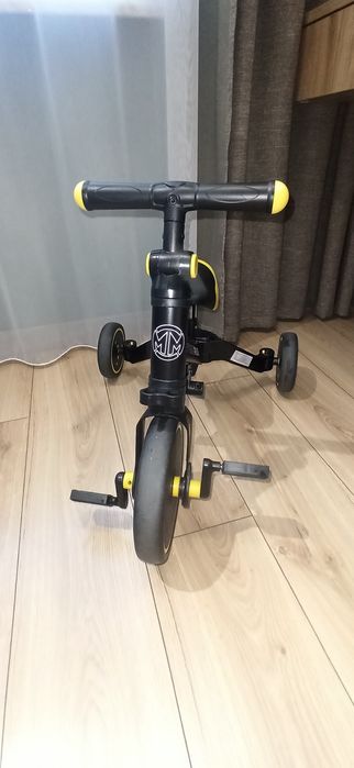 Дитячий триколісний  велосипед 3-1 .Milly Mally Optimus Plus Black