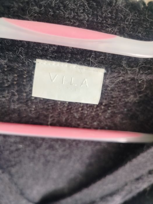 Sweter damski kardigan Vila dekolt V czarny guziki M L