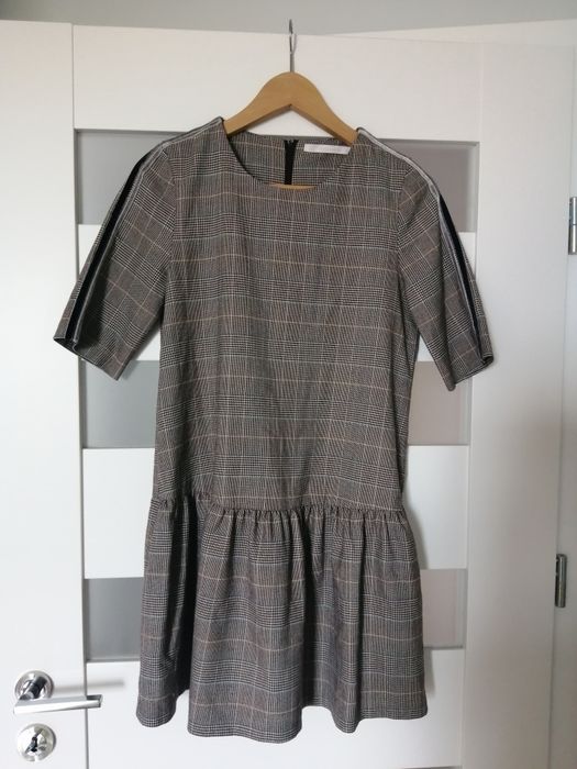 Sukienka w kratkę jesienna Zara r. 36