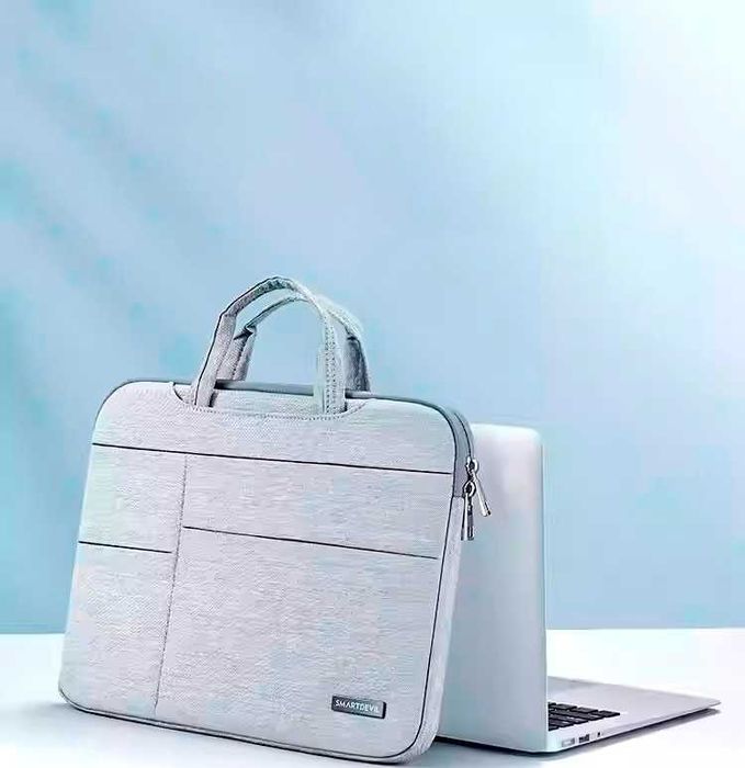 Чехол сумка для ноутбука Smartdevil до 16 дюймів, світлосіра, якість