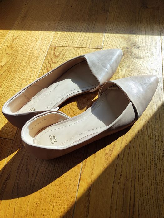 Beżowe baleriny z czubkiem 36 Jenny Fairy CCC