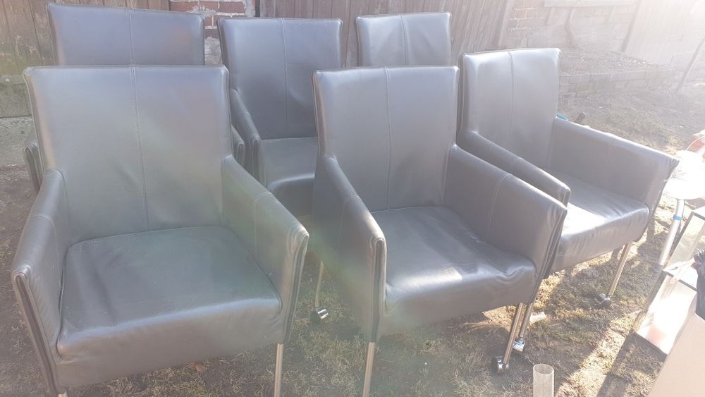 Fotele 6szt na kółkach