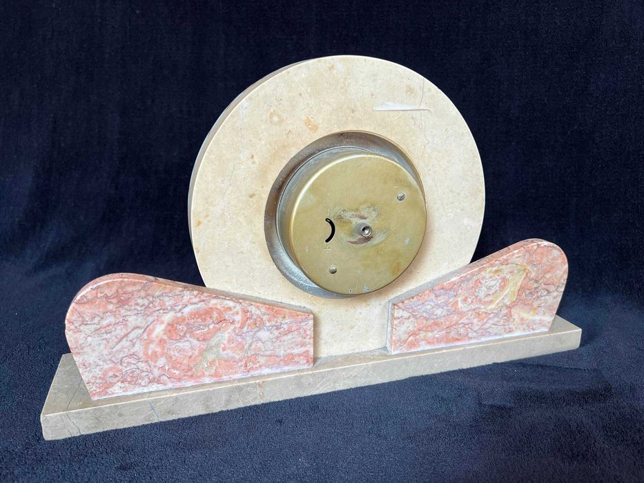 Zegar Kominkowy Francuski ART DECO Marmur Nakręcany C71