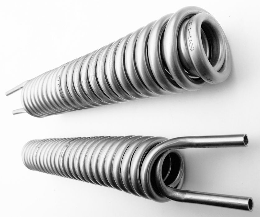 Spirala podwójna destylator Chłodnica wężownica do każdej rury