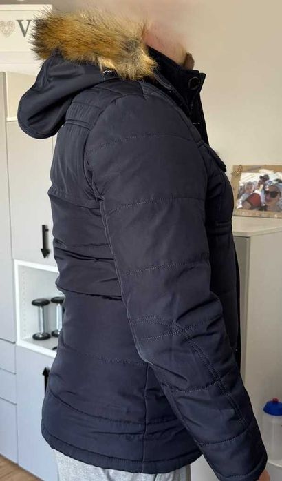 Kurtka zimowa Vernet (Cybina) - kaptur odpinany GRANATOWA - rozm 52