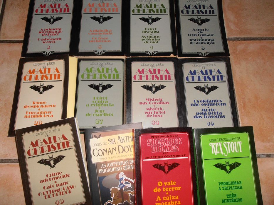 12 livros-agatha christie,rex stout,sherlock holmes-bom estado