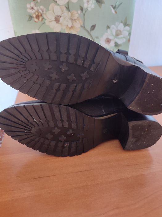 Шкіряні сапоги, трубы, чоботи,  кожа  демисезон, GLOBUS.