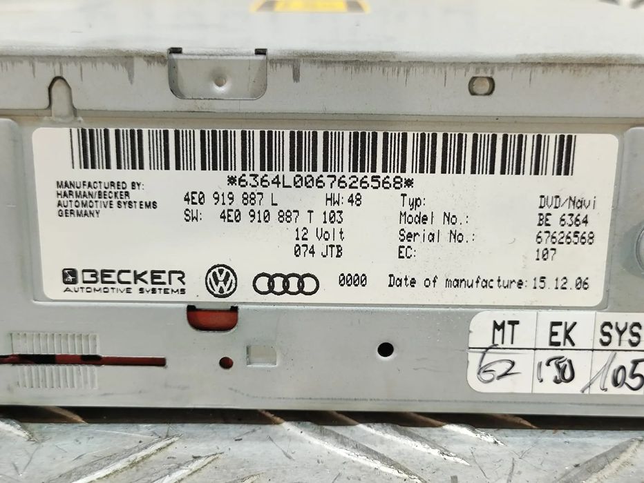 Sistema de navegação original Audi A6 C6
