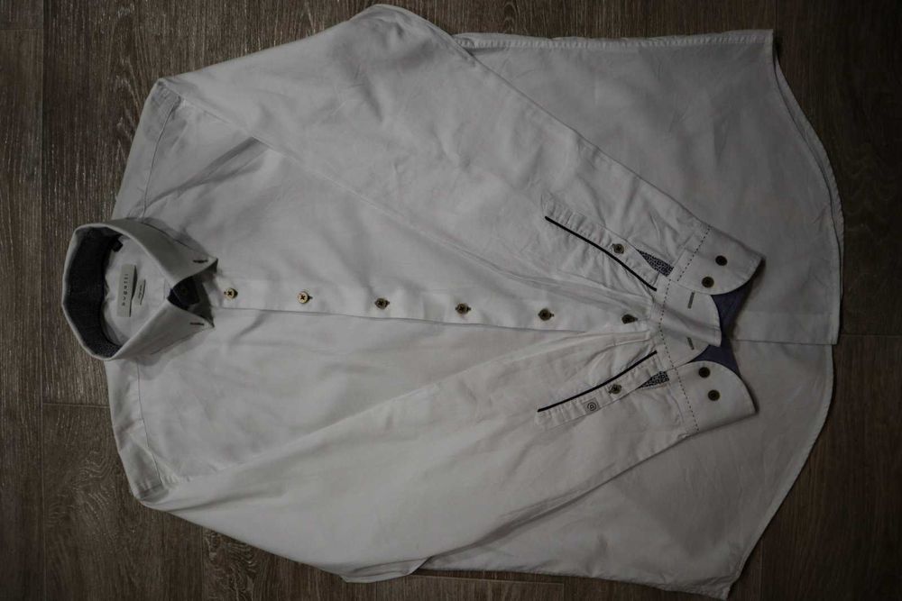 Біла чоловіча сорочки з довгим рукавом, розмір L