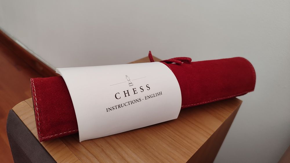 Kit de viagem de  Xadrez em pele  Chess Chekers em pele