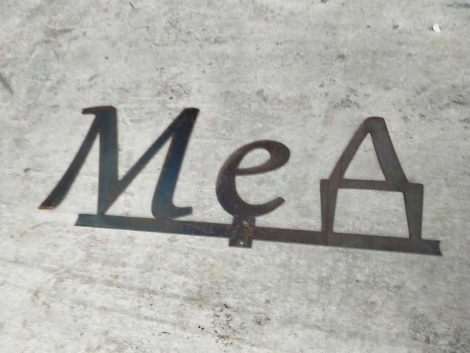 Надпис Мед вивіска з металу 2 мм, букви реклама