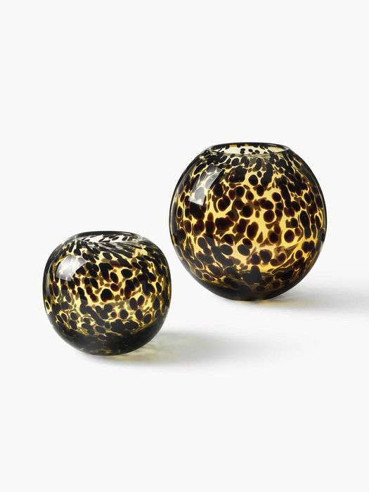 wazon szklany  Leopard ze szkła z wzorem w kropki 30x27cm