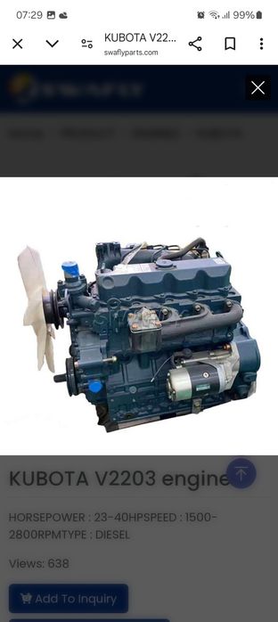 Motor kubota v2203