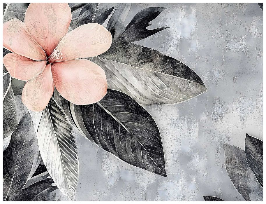 Fototapeta Kwiat Szarości Lekka Zieleń Glamour 3D Twój Rozmiar + KLEJ