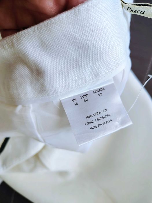 Лляні прямі брюки кюлоти (100% льон)