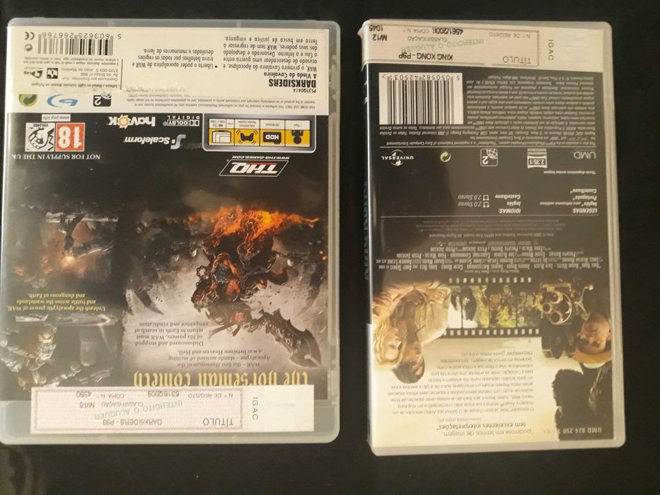 Jogo Ps3 Darksiders .  Filme Psp King Kong edição 2 discos