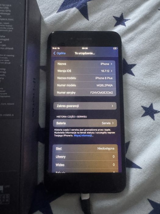 Iphone 8 plus bateria do wymiany wypchnela ekran ios 16.7.12
