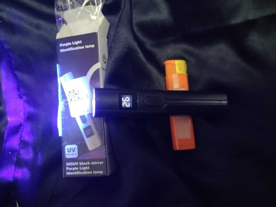Ультрафиолетовый фонарь 365nm на аккумуляторе с таймером