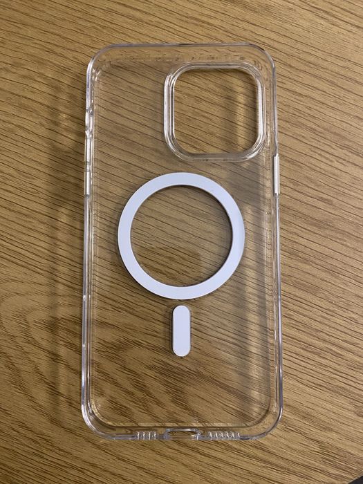 Etui Iphone 14ProMax MagSafe transparentno białe