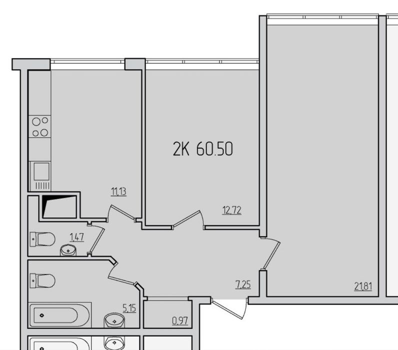 2-кімнатна квартира за адресою вул. Сонячна (площа 61 м²) - Atlanta.ua - фото 14