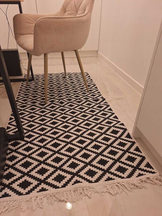 Dywan 80x150 cm boho kilim bawełna poliester akryl