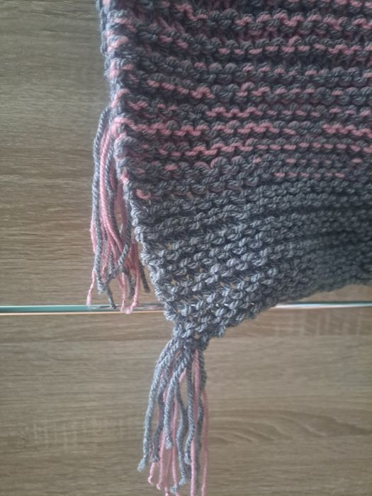 Miękki szal chusta handmade ścieg francuski boho