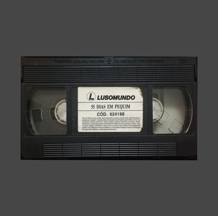 Filme "55 dias em Pequim" em formato VHS original, 1963