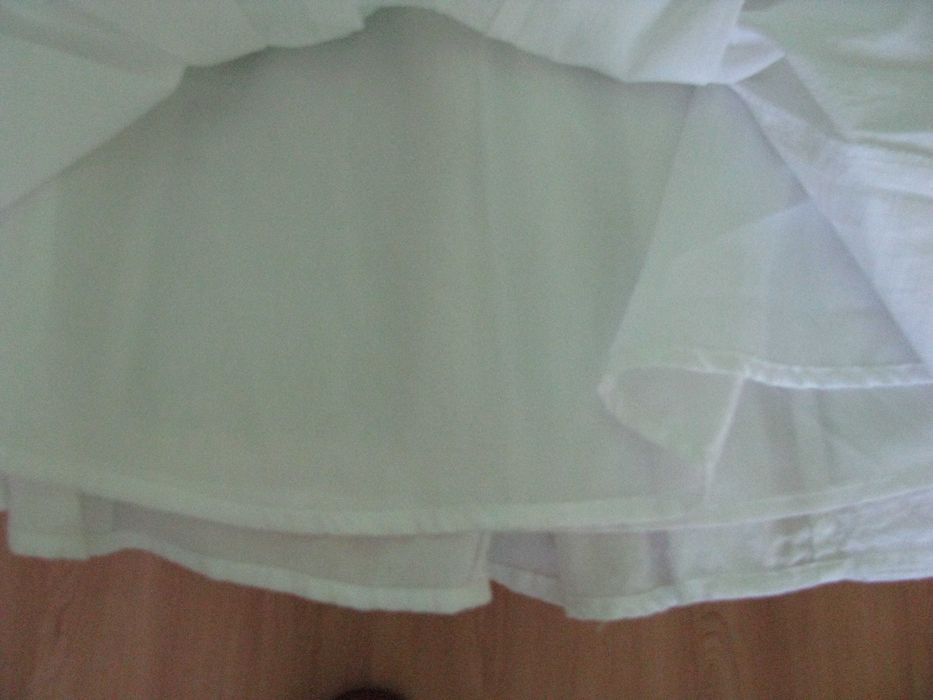 Biała letnia spódnica 100% bawełna pas 84