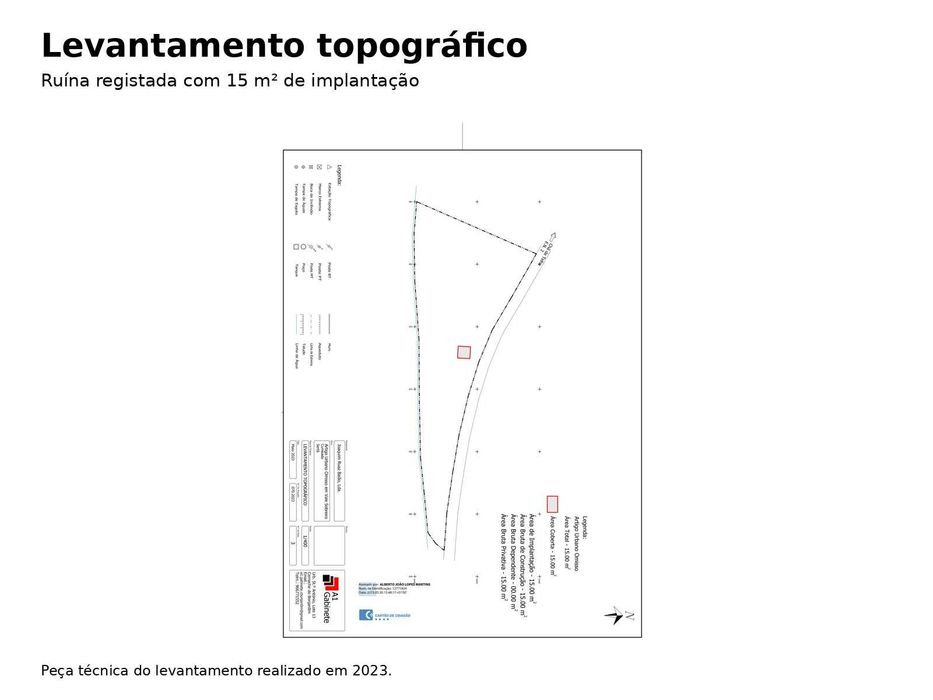 Terreno 1.980 m² com ruína registada - Sertã