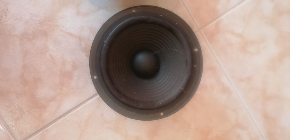 Colunas de som uma da marca fonestar e outra da marca Sony.