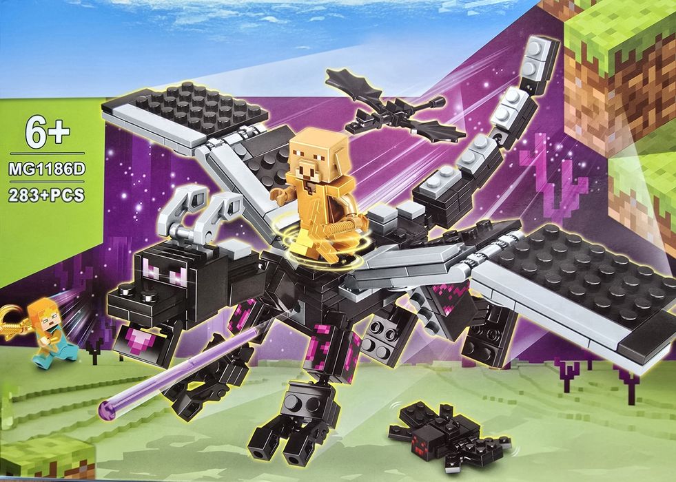 Nowe klocki Minecraft duży Smok Kresu wieprz kompatybilne z Lego