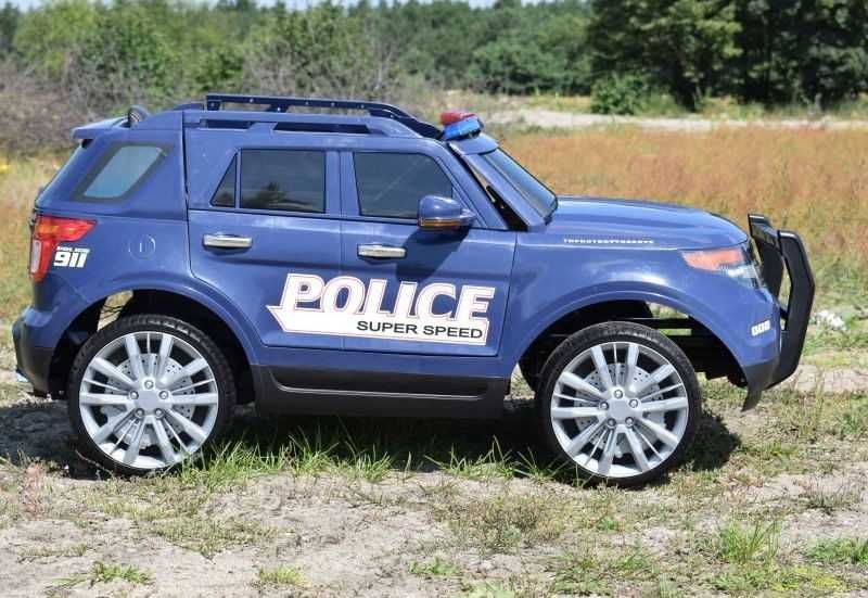 Auto samochód na akumulator MEGA POLICJA MEGAFON samochodzik autko SUV