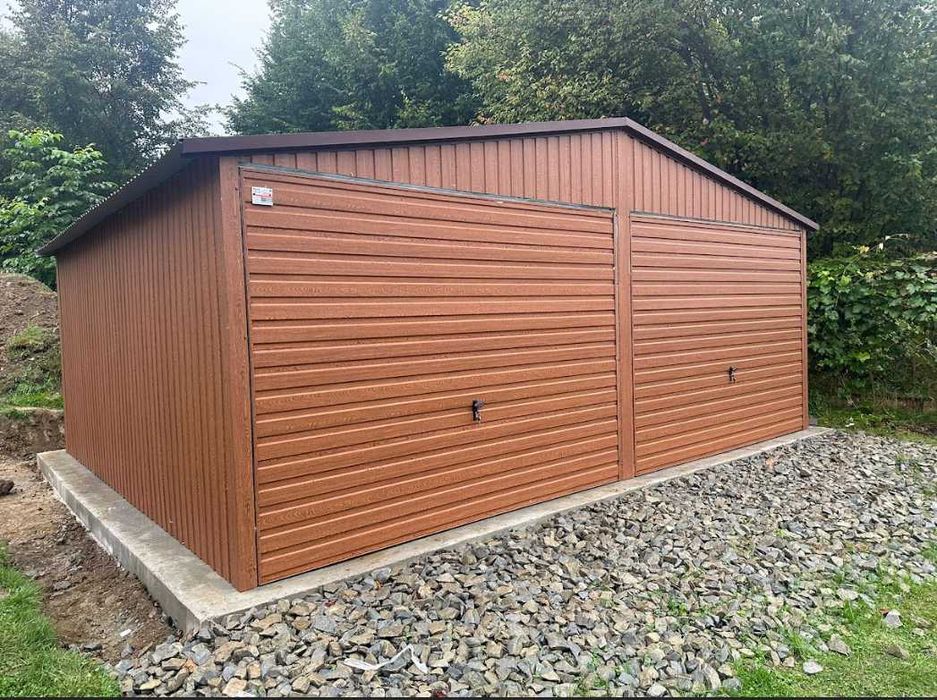 Garaż  blaszany 6x5, garaż drewnopodobny, solidna konstrukcja